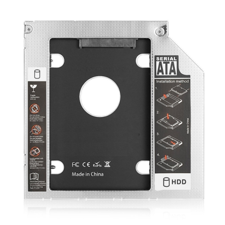 Adaptateur Ewent 7 mm pour lecteur optique 9,5 mm pour ordinateur portable – Vitesse de transfert jusqu'à 6 Gbit/s – Compatible
