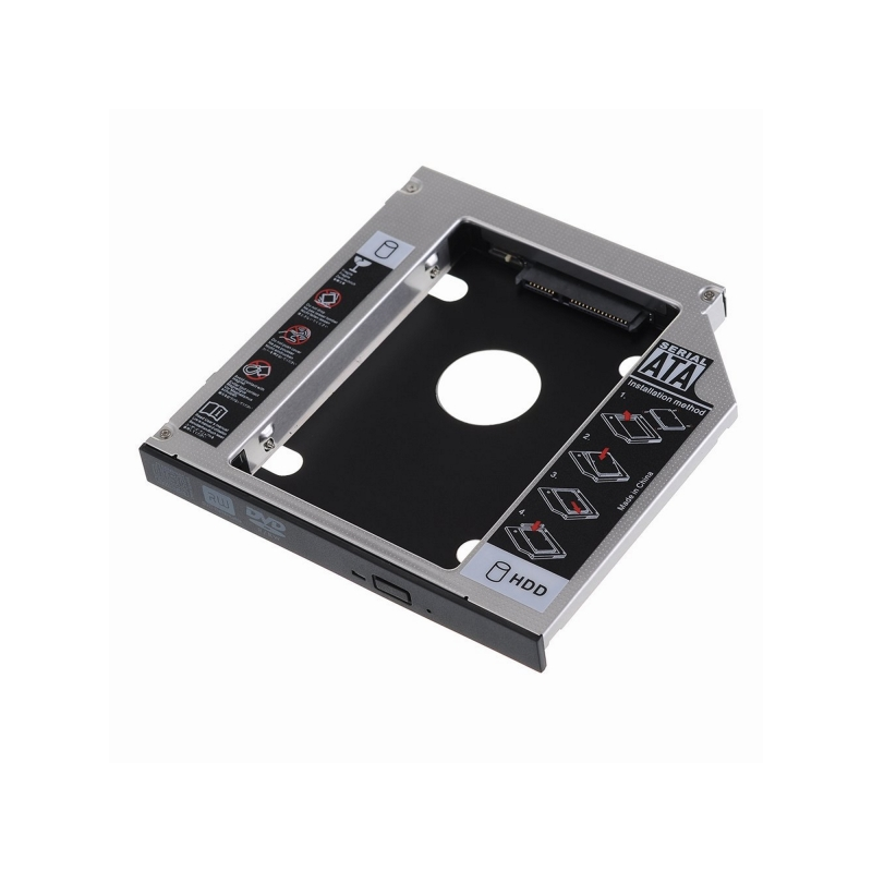 Adaptateur Ewent pour disque dur 7/9,5 mm vers lecteur optique 12,7 mm pour ordinateur portable – Vitesse de transfert jusqu'à 6