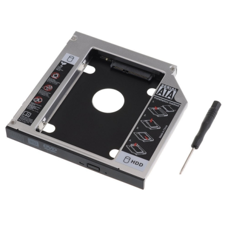 Adaptateur Ewent pour disque dur 7/9,5 mm vers lecteur optique 12,7 mm pour ordinateur portable – Vitesse de transfert jusqu'à 6