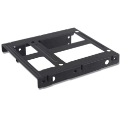 Support de montage pour disque dur/SSD Ewent - Compatible avec 1 disque dur 3,5" ou 2 disques durs/SSD 2,5" - Aluminium massif -