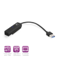 Câble adaptateur Ewent SATA vers USB-C - USB-C 3.1 Gen1 - SSD/HDD 2,5" - ABS robuste - Voyant LED - Noir
