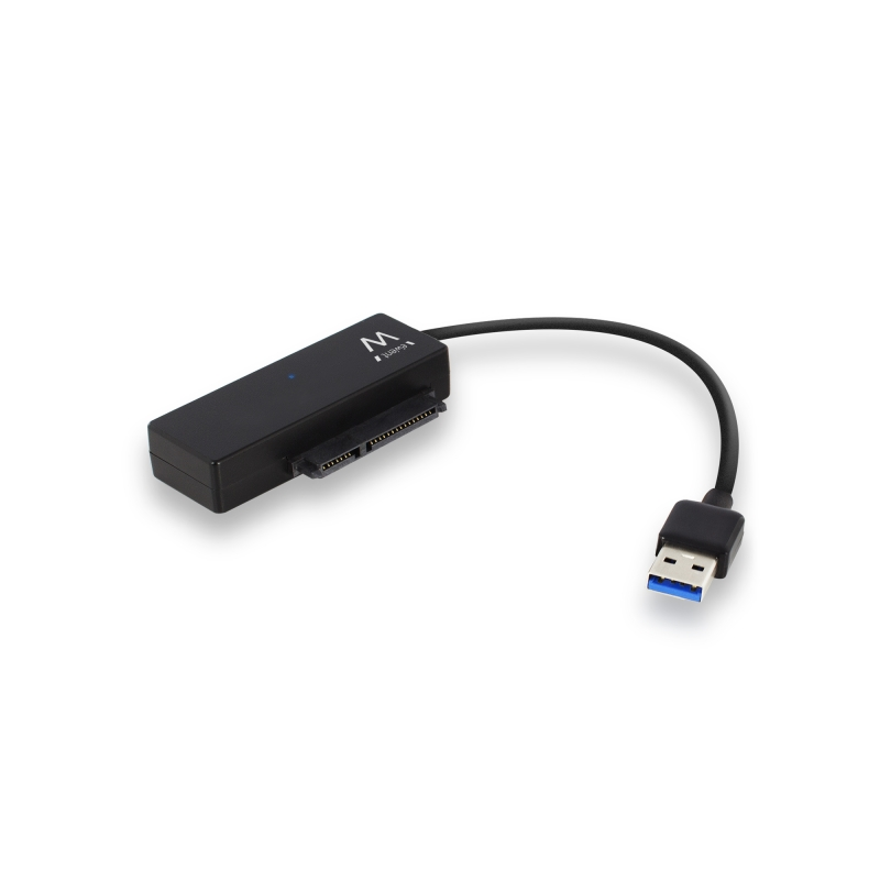 Câble adaptateur Ewent SATA vers USB-C - USB-C 3.1 Gen1 - SSD/HDD 2,5/3,5" - ABS robuste - Voyant LED - Noir