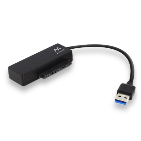 Câble adaptateur Ewent SATA vers USB-C - USB-C 3.1 Gen1 - SSD/HDD 2,5/3,5" - ABS robuste - Voyant LED - Noir
