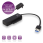 Câble adaptateur Ewent SATA vers USB-C - USB-C 3.1 Gen1 - SSD/HDD 2,5/3,5" - ABS robuste - Voyant LED - Noir