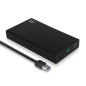 Boîtier externe Ewent EW7056 pour disques durs SATA 3,5" - Sans vis - USB 3.2 - Câble 80 cm - Noir