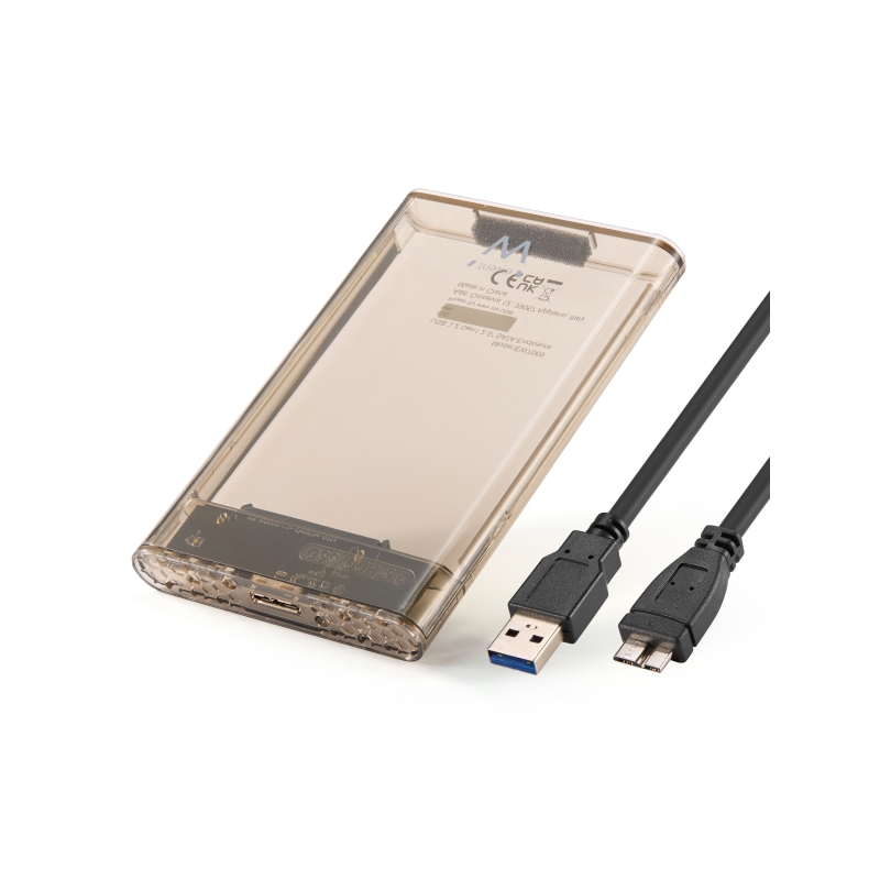 Ewent Caja Externa USB 3.2 - Instalacion sin Herramientas - Plug and Play - SATA 2.5"- Color Transparente