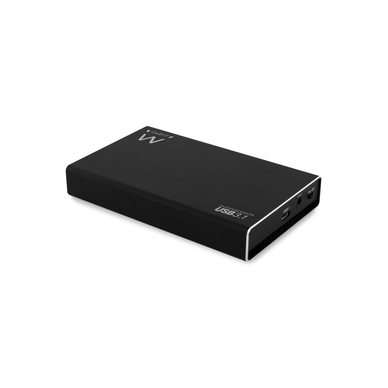 Boîtier externe Ewent pour disque dur/SSD - USB-C 3.2 Gen2 - Aluminium - SSD/HDD 2,5" - Noir