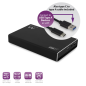 Boîtier externe Ewent pour disque dur/SSD - USB-C 3.2 Gen2 - Aluminium - SSD/HDD 2,5" - Noir