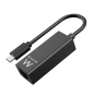 Adaptateur réseau Ewent RJ45 vers USB-C - Gigabit 10/100/1000 Mbps - Câble de 15 cm - Couleur noire