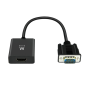 Convertisseur VGA vers HDMI Ewent EW9866 avec audio - Résolution maximale de 1920 x 1200 pixels - Sans pilote - Noir