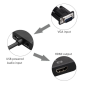 Convertisseur VGA vers HDMI Ewent EW9866 avec audio - Résolution maximale de 1920 x 1200 pixels - Sans pilote - Noir