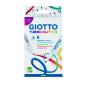 Giotto Turbo Glitter Pack de 8 marqueurs à encre pailletée - Pointe fine 2,8 mm - Couleurs assorties