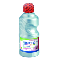 Tempera perlée Giotto Extra Quality - 250 ml - Prête à l'emploi - Bouteille en PET bio - Couleur cyan