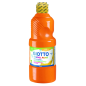 Peinture à l'eau Giotto School Tempera - 500 ml - Prête à l'emploi - Super lavable - Flacon en PET bio - Couleur orange