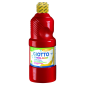 Peinture à la détrempe Giotto School - 500 ml - Prête à l'emploi - Super lavable - Flacon en PET bio - Couleur rouge vermillon