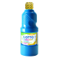 Peinture à l'eau Giotto School - 500 ml - Prête à l'emploi - Super lavable - Flacon en PET bio - Couleur cyan