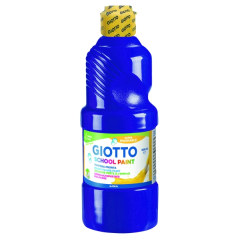 Peinture à l'eau Giotto School Tempera - 500 ml - Prête à l'emploi - Super lavable - Flacon en PET bio - Couleur violette