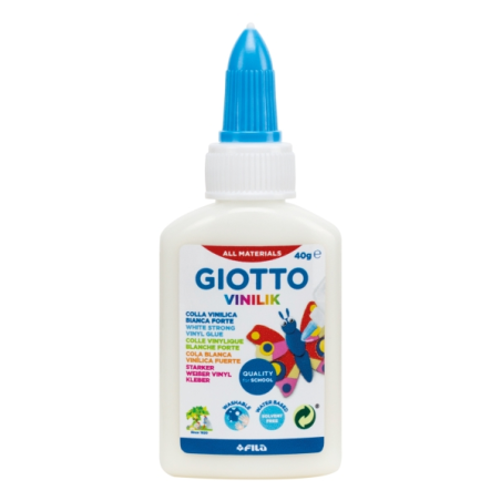 Colle vinylique Giotto Vinilik avec applicateur - 40 g - Couleur blanche