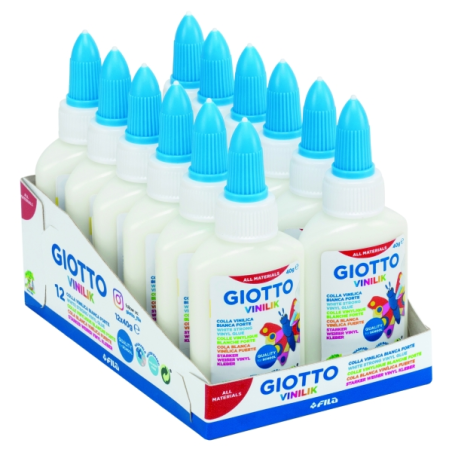 Colle vinylique Giotto Vinilik avec applicateur - 40 g - Couleur blanche