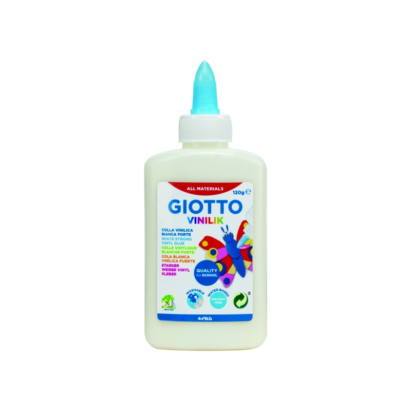 Colle vinylique Giotto Vinilik avec applicateur - 120 g - Couleur blanche