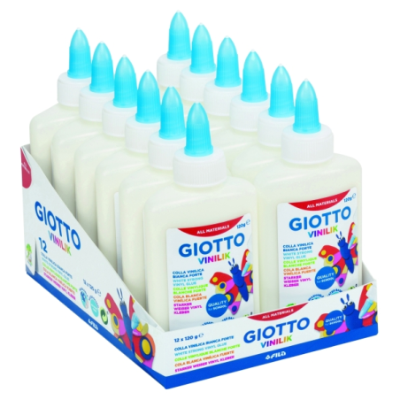 Colle vinylique Giotto Vinilik avec applicateur - 120 g - Couleur blanche