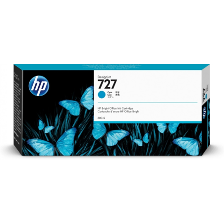 Cartouche d'encre cyan originale HP F9J76A - 727