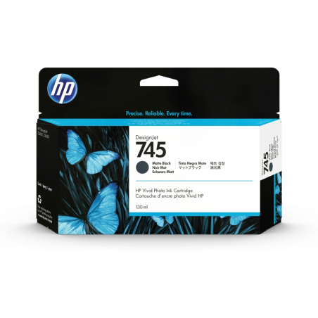 HP F9J99A Cartouche d'encre noire mate originale - 745