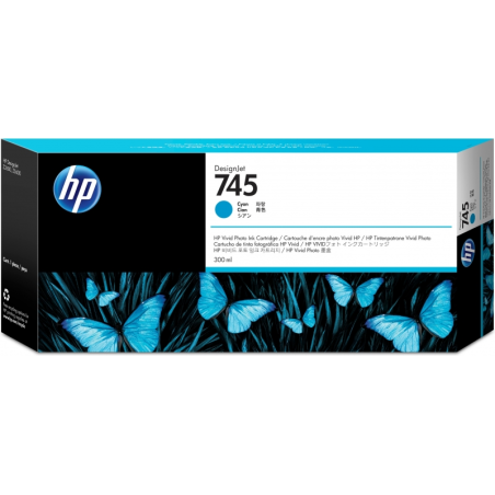 Cartouche d'encre cyan originale HP F9K03A - 745