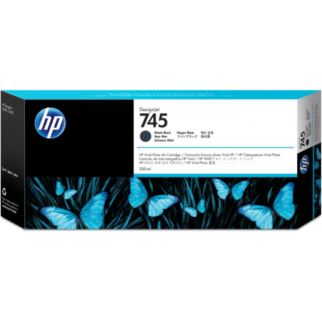 Cartouche d'encre noire mate originale HP F9K05A - 745