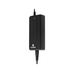 CoolBox Chargeur Automatique Universel pour Ordinateur Portable 90W - Port USB 2.1A pour Smartphones et Tablettes - 14 Connecteu
