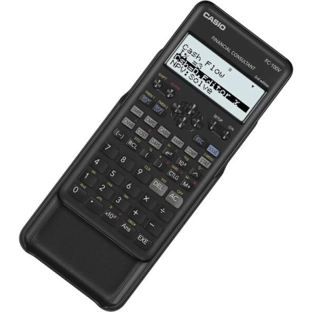 Calculatrice financière Casio FC-100V-2 - Écran 4 lignes - Affichage de plusieurs paramètres en même temps - Touches de raccourc