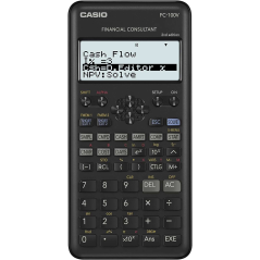 Calculatrice financière Casio FC-100V-2 - Écran 4 lignes - Affichage de plusieurs paramètres en même temps - Touches de raccourc