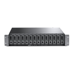 TP-Link Omada FC1420 Chasis Bastidor para 14 Bahias - 19 Pulgadas - 2 Ventiladores - Altura 2U - Color Gris Oscuro