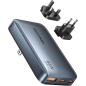 Chargeur mural Vention - Ultra-fin - 65 W - GaN - Prises interchangeables UE et Royaume-Uni - 2 ports USB-C - 1 port USB-A - Cha