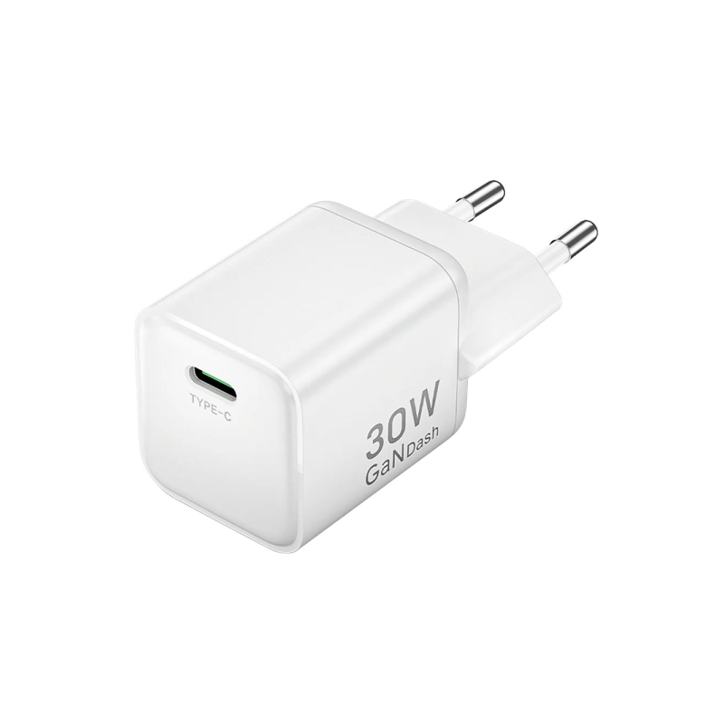 Chargeur mural Vention - 30 W - GaN - USB-C - Power Delivery 3.0 - Qualcomm 3.0 - Charge rapide - Blanc