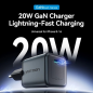 Chargeur mural Vention - 20 W - GaN - USB-C - Power Delivery 3.0 - Qualcomm 3.0 - Charge rapide - Gris
