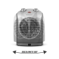 Chauffage oscillant Orbegozo FH 5022 - Chaleur et confort en hiver - Fonction oscillante - Protection contre la surchauffe - Voy