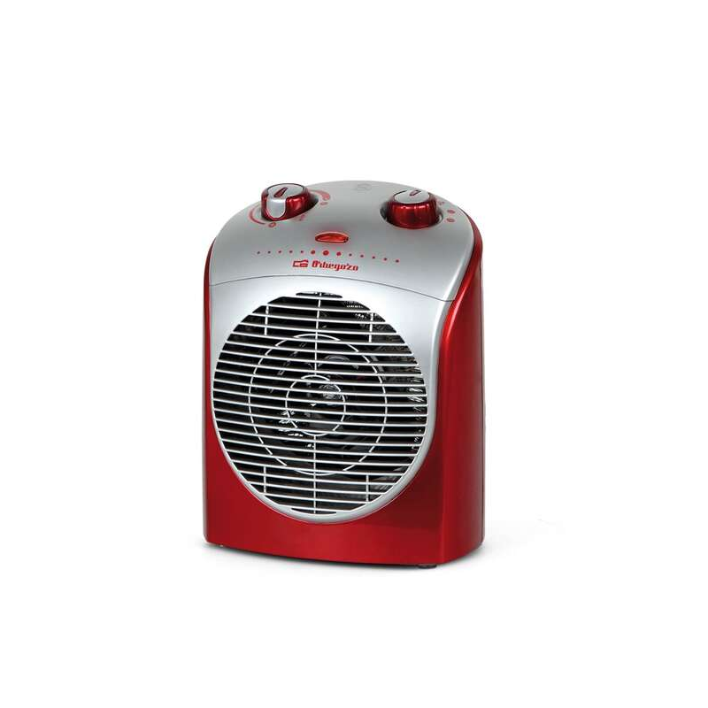 Chauffage Confort Orbegozo FH 5026 Rouge - Puissance 2200 W - Protection contre la surchauffe - Fonction d'oscillation à 90° - C