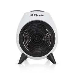 Chauffage portable Orbegozo FH 5037 - Chauffage puissant et sûr avec 2 niveaux de puissance - Fonction ventilateur et thermostat
