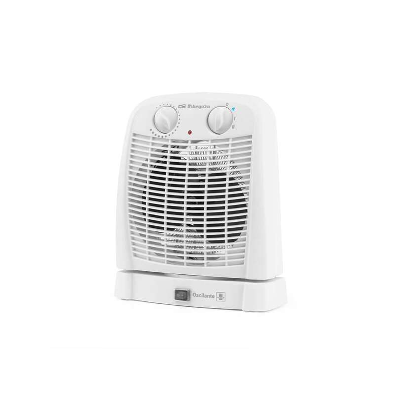 Orbegozo FH 7001 Chauffage de Salle de Bain IP-21 - Puissance 2000W - 2 Niveaux de Chauffage - Mode Ventilateur - Thermostat Rég