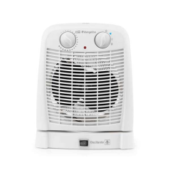 Orbegozo FH 7001 Chauffage de Salle de Bain IP-21 - Puissance 2000W - 2 Niveaux de Chauffage - Mode Ventilateur - Thermostat Rég