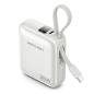 Batterie externe Vention Mini 10 000 mAh - Puissance de sortie jusqu'à 35 W - Câble USB-C intégré - Technologie Power Delivery -
