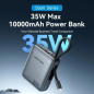 Batterie externe Vention Mini 10 000 mAh - Puissance de sortie jusqu'à 35 W - Câble USB-C intégré - Technologie Power Delivery -