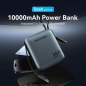 Batterie externe Vention Mini 10 000 mAh - Puissance de sortie jusqu'à 35 W - Câbles USB-C et Lightning intégrés - Affichage num