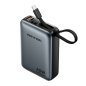 Batterie externe Vention Mini 20 000 mAh - Puissance de sortie jusqu'à 45 W - Câble USB-C intégré - Alimentation Power Delivery