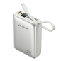 Batterie externe Vention Mini 20 000 mAh - Puissance de sortie jusqu'à 45 W - Câble USB-C intégré - Alimentation Power Delivery