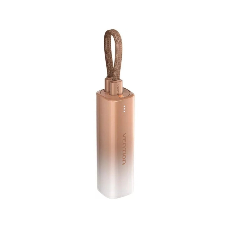 Batterie externe Vention 5000 mAh - Puissance de sortie jusqu'à 20 W - USB-C - Câble USB-C vers Lightning de 11 cm - Dimensions