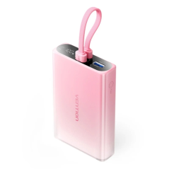 Batterie externe Vention 10 000 mAh - Puissance de sortie jusqu'à 22,5 W - USB-A - USB-C - Écran - Lampe torche LED intégrée - I