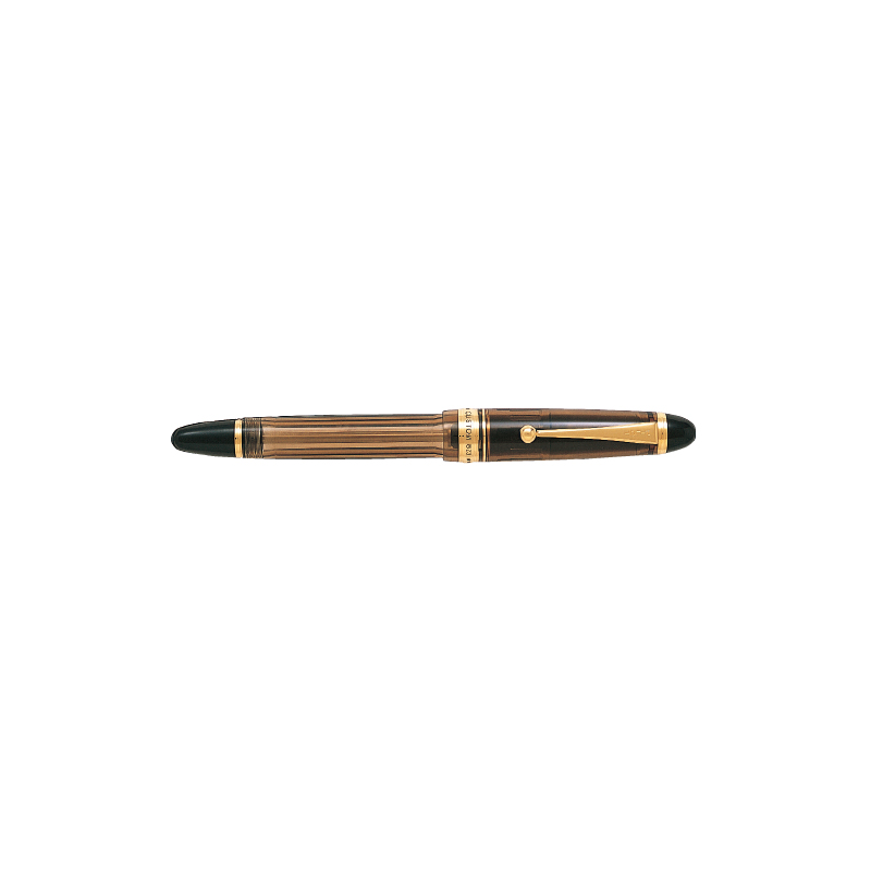 Pilot Custom 823 F Pluma Estilografica - Plumin de Oro de 14K - Cuerpo Ambar Transparente - En Estuche de Regalo Individual con