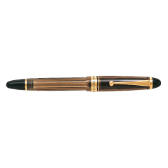 Pilot Custom 823 M Pluma Estilografica - Plumin de Oro de 14K - Cuerpo Ambar Transparente - En Estuche de Regalo Individual con